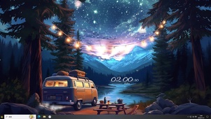 夜景星空露营
