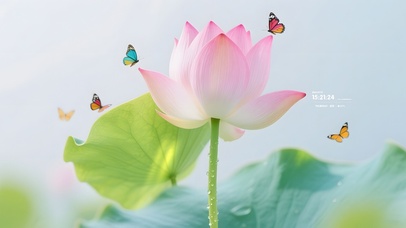 夏日小清新荷花