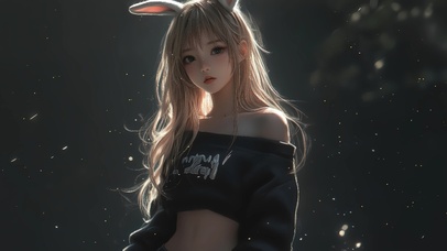 清纯美丽兔女孩