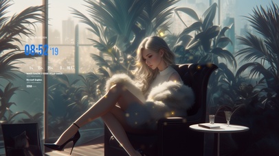 她的眉毛弯如新月，清丽而又柔和