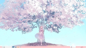 樱花下的女孩