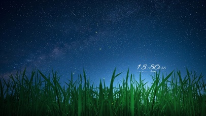 4K星空下的田野