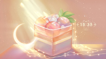 唯美星星月亮水果