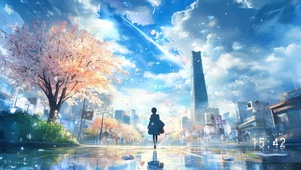 幻想樱花少女