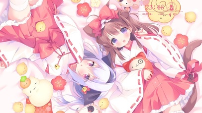 可爱猫耳百合巫女