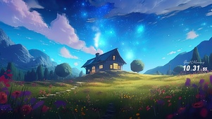 星空下小屋