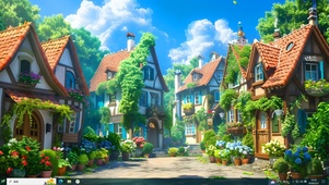 唯美绿色小屋