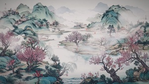 新中式AI风景