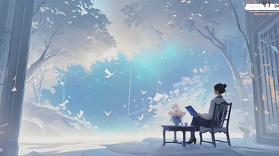 看书少女