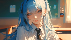 白色制服甜美学姐	
