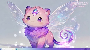 炫紫水晶可爱萌蝴蝶猫