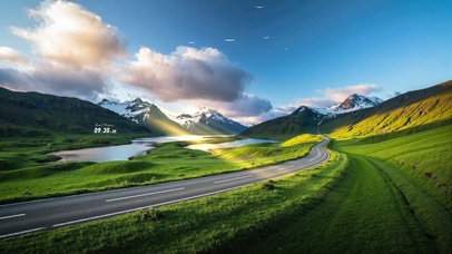 通往雪山的公路