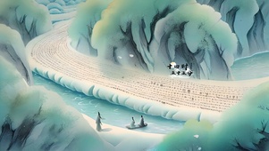 山水画轴