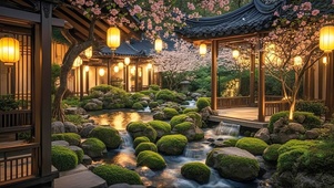 流水庭院