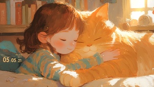 治愈女孩和猫