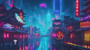 水街 赛博朋克国风