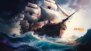 海浪 帆船