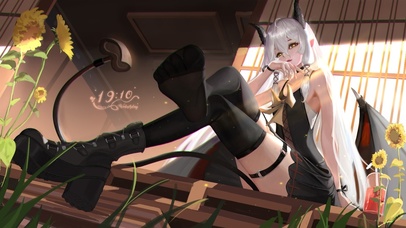 4K 夏日庭院黑丝魔女