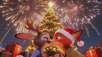 圣诞树下的动物城cp