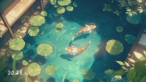 清池游鱼
