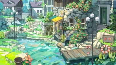 4K唯美治愈日系动漫小镇