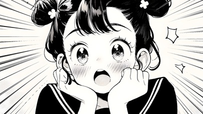 漫画风 惊吓女孩