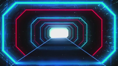 炫酷蓝色粒子方格(无限循环)