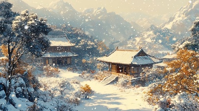 雪花小镇唯美建筑