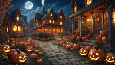 万圣节小镇街道