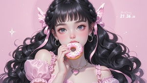 吃甜甜圈