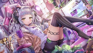 可爱游戏少女