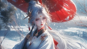 雪中少女