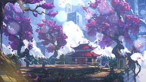樱花树下的寺
