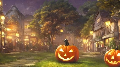 魔法小镇的夜晚