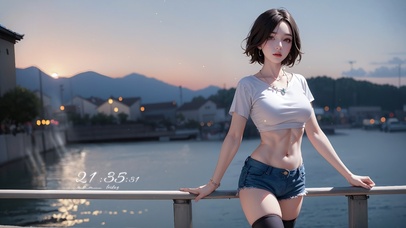 小清新短发女孩