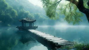 湖心古亭