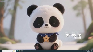 可爱熊猫桌面主题