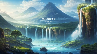 4k远处高山瀑布