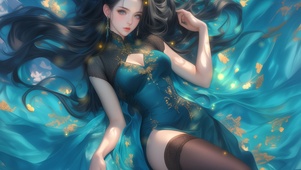 腰肢一转，流水也在她影子下