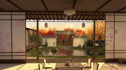4K 日式庭院 傍晚