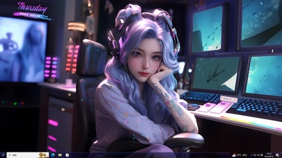 动漫主题 国风电竞少女