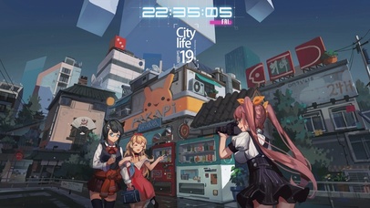 商业街拍照美少女二次元