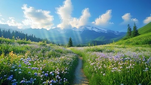 唯美山间小路