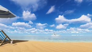 浪漫大海沙滩