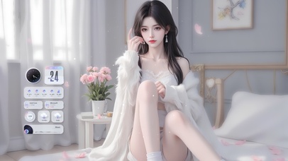 纯欲长腿居家美女