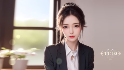 可爱丸子头女神