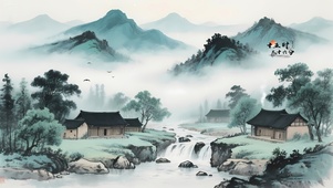 雨天 村落