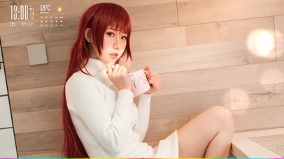 清纯红发美少女