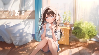 唯美房间咖啡少女