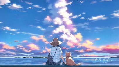 看海的少女和柯基